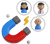 Lead-focused campaign strategy icon