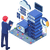 Goal setting icon for marketing strategy